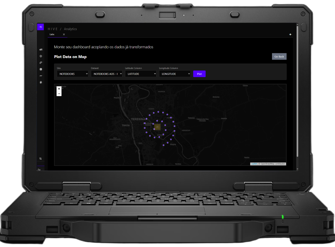 Interface da plataforma HIVE